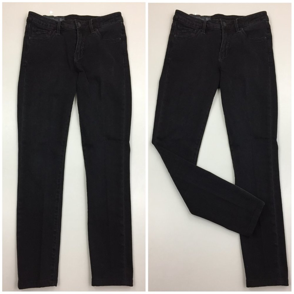 AX ARMANI EXCHANGE Black Super Skinny 5 Pocket Logo Hardware Jeans